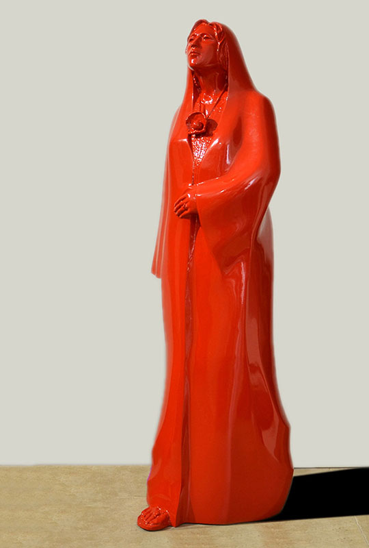 art-jamal 140x50x50cm, bronze, red Dana the gulf bride, 2019 copy 2