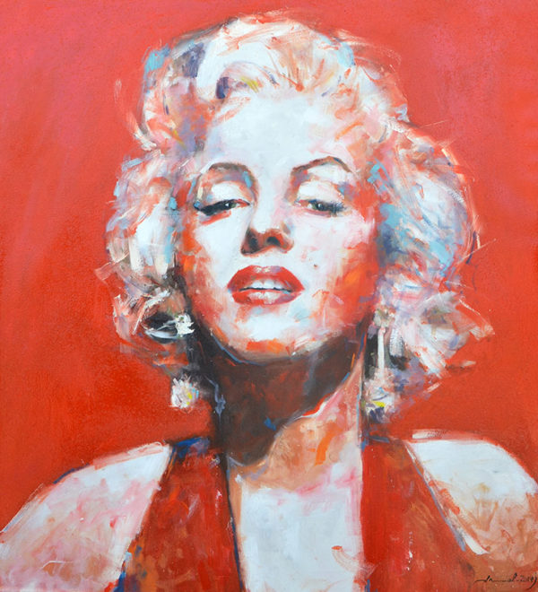 art-jamal 110x100 cm, Oil on Canvas, Marilyn, 2017