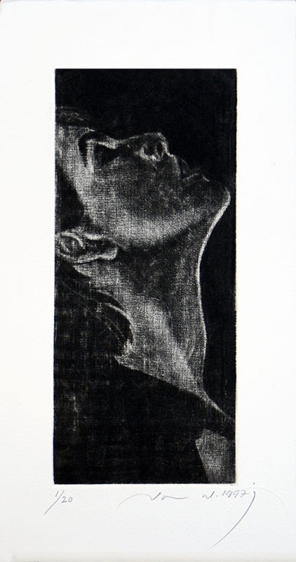 art-jamal 22x9.5 cm on paper size 30x15.5 cm, Etching1, 2018PR1996/18-10x22.5cm, mezzotint