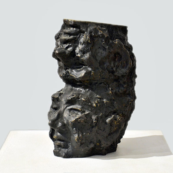 art-jamal 32x20x20cm, bronze, two heads, 2018