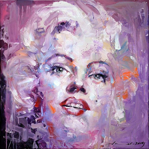 art-jamal 70x70, Marilyn, oil on canvas, 2019