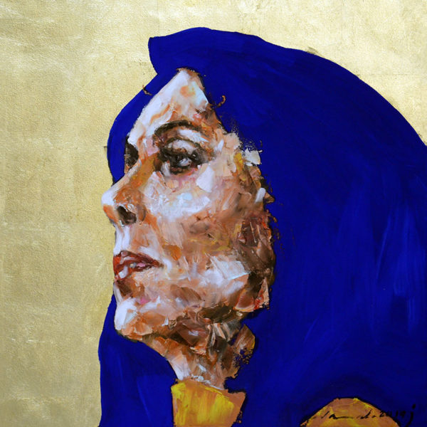 art-jamal Fairouz, oil on canvas & gold leaf, 80x80 cm, 2019