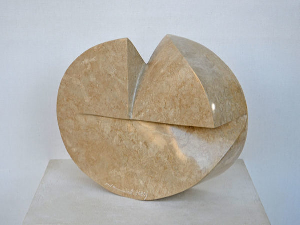 art-jamal Round composition, 22x33.5x34cm, marble, 2020