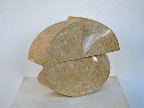 art-jamal Round composition, 22x33.5x34cm, marble, 2020