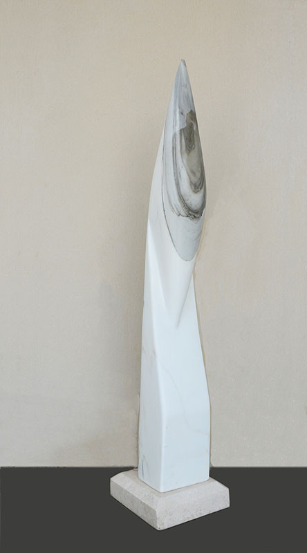 jamal art gallery bahrain 130x27x25cm, white long composition3, marble, 2019