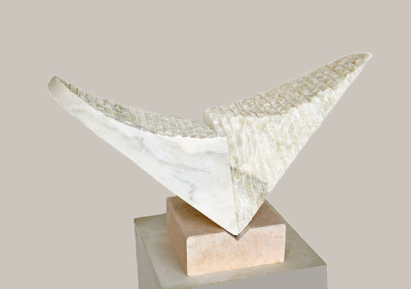 jamal art gallery bahrain 75x50x23cm, White Marble, 2020.