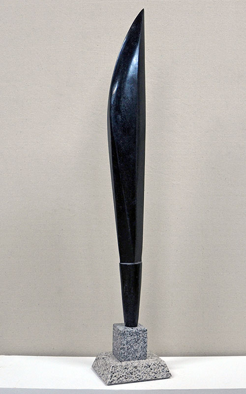 jamal art gallery SC-S0405:13 Long black granite Feather 19x16x110cm, 2013