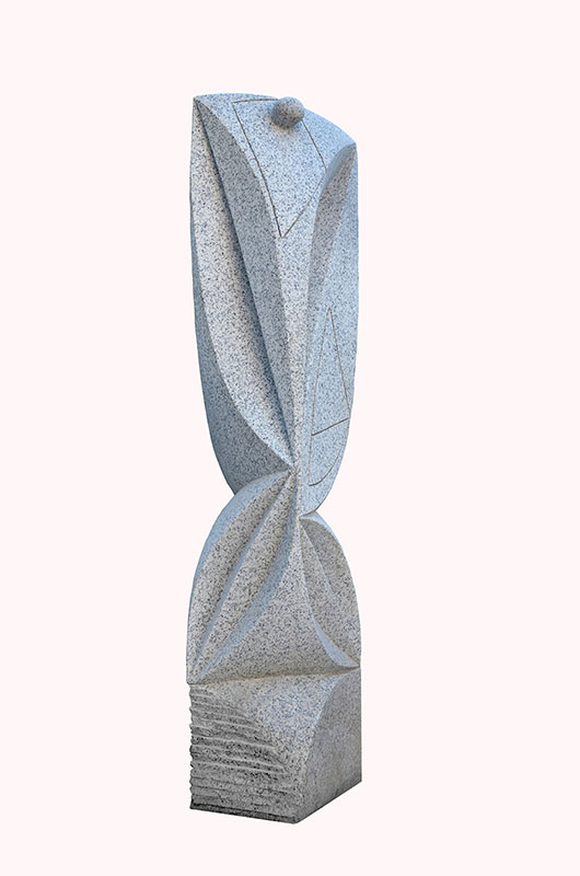 jamal art gallery SC-S0572:16 Long Flower white granite 173x38x30cm, 2016