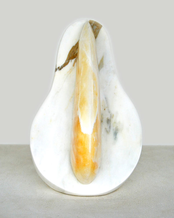 art-jamal White fruit, 31x20x20cm, marble, 2020