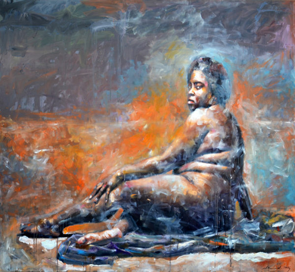 art-jamal 120x130 cm, Oil on Canvas, Nude 8, 2017