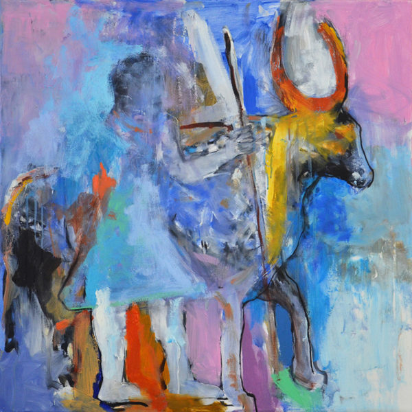 art-jamal 70x70 cm, Oil on Canvas, Pharaoh 1, 2015