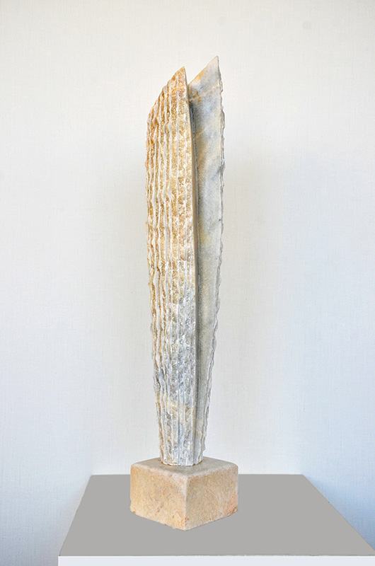 art-jamal Obelisque, grey marble, 51x14x14cm, 2021