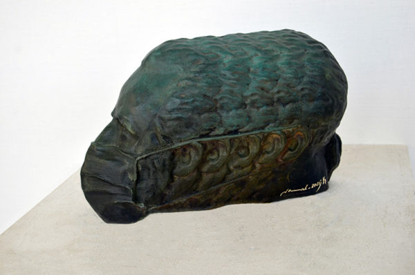 Head and a mask4, 30x18x13cm, bronze, 2021
